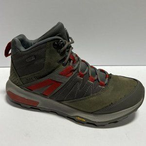 Merrell Men's Zion Mid Hiking Boot Green Leather Size 8 M